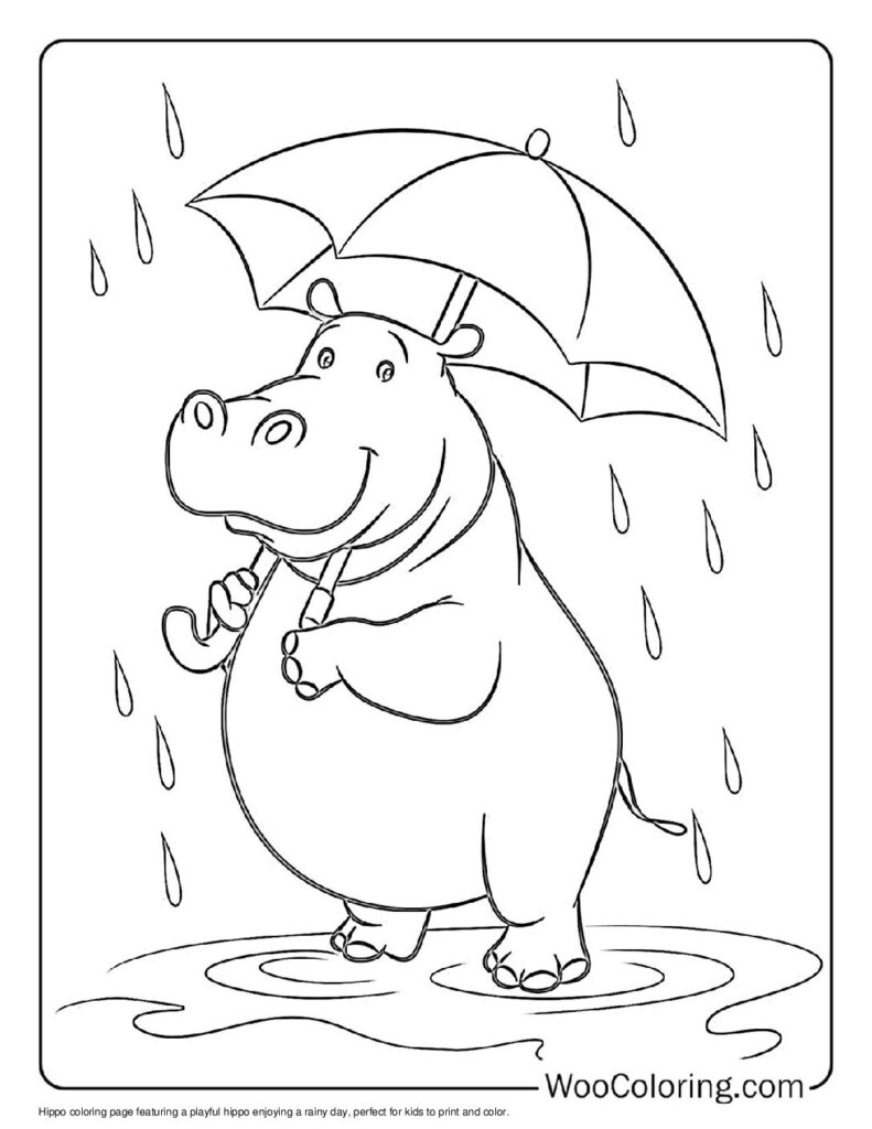 100  Hippo coloring pages  Free PDF To Print  - 41