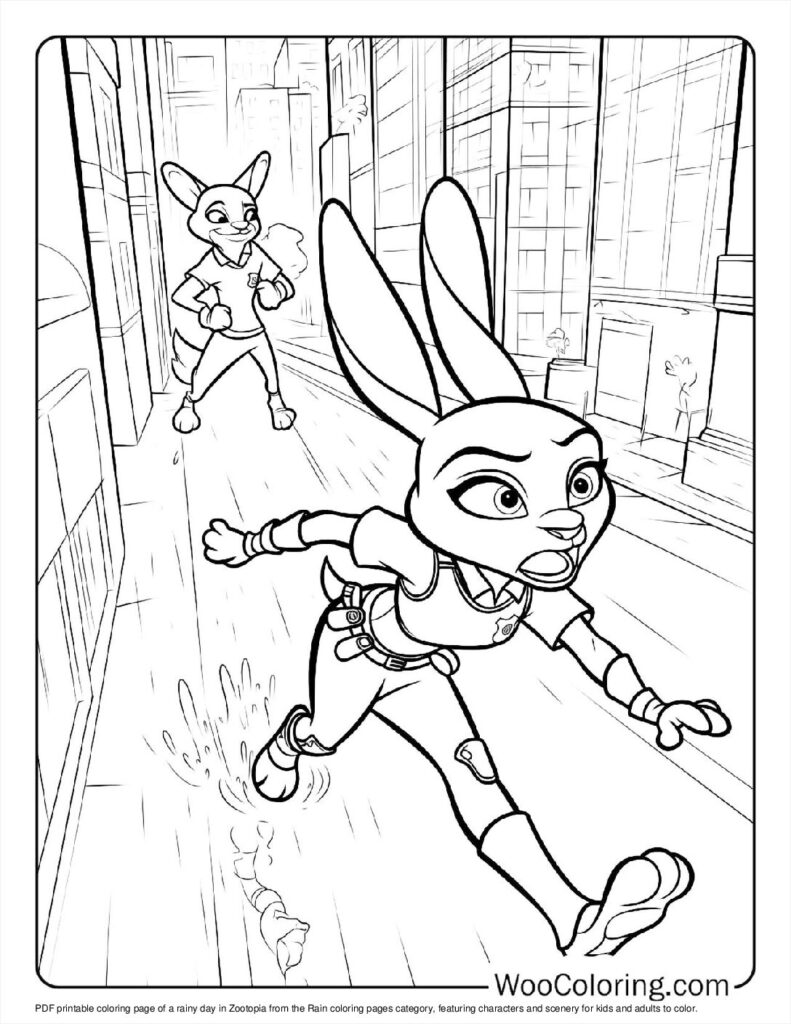 100  Rain coloring pages  Free PDF To Print  - 45