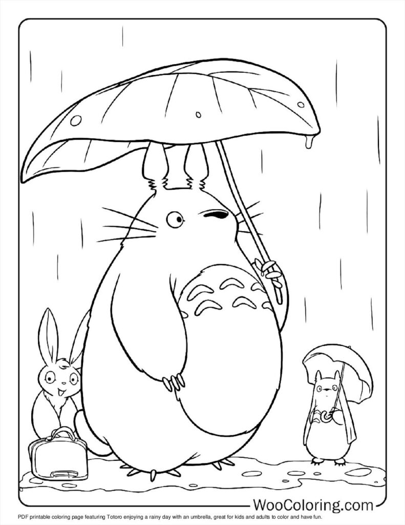 100  Totoro coloring pages  Free PDF To Print  - 4