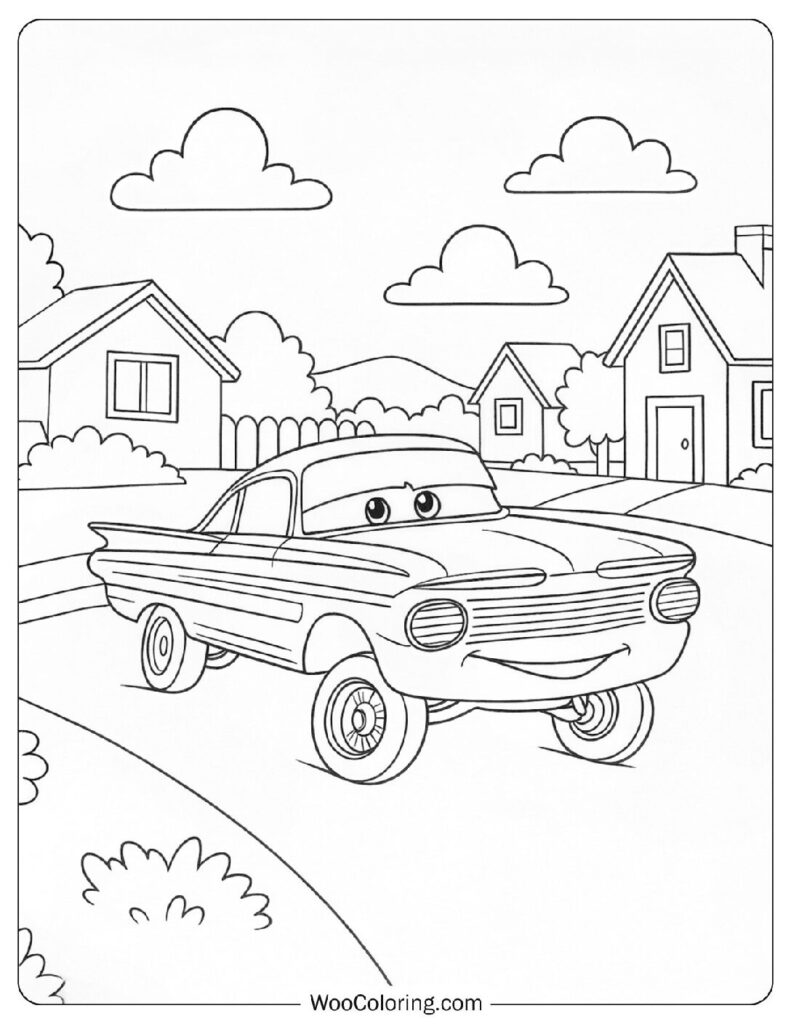 Ramone Lowrider from Cars Coloring Page for Kids