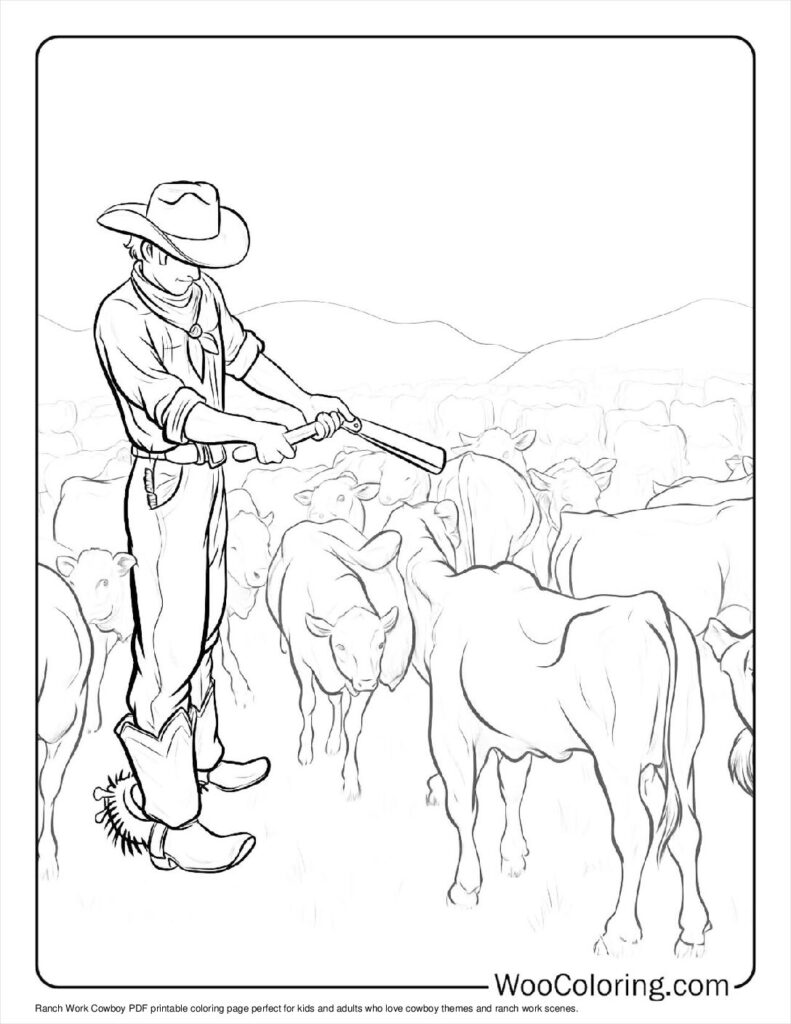 100  Cowboy coloring pages  Free PDF To Print  - 35