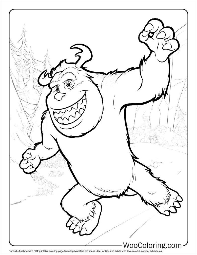 Randall’s final moment Coloring Page