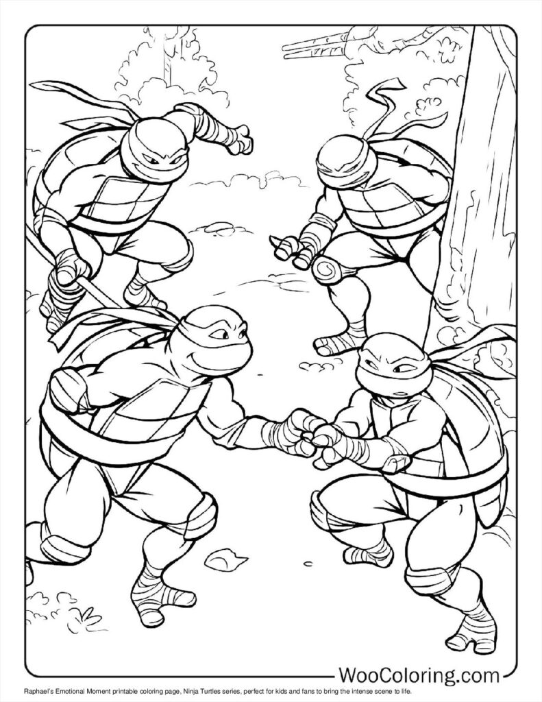 Raphael’s Emotional Moment Coloring Sheet