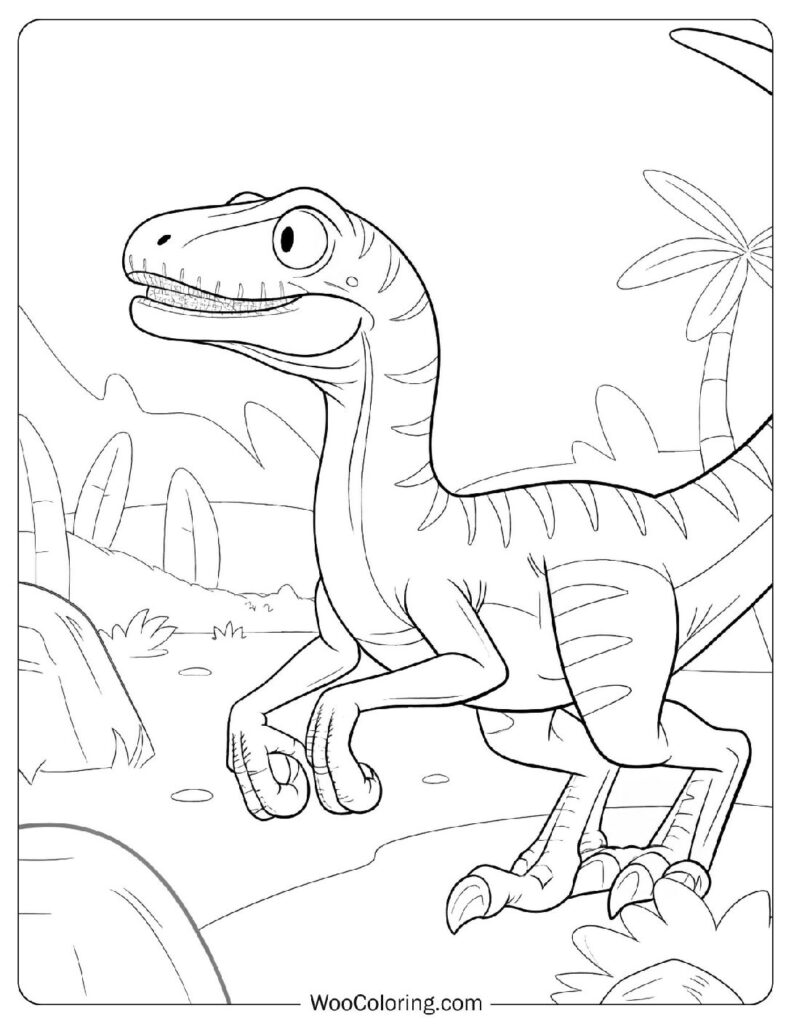 Raptor Dinosaur Speed To Color