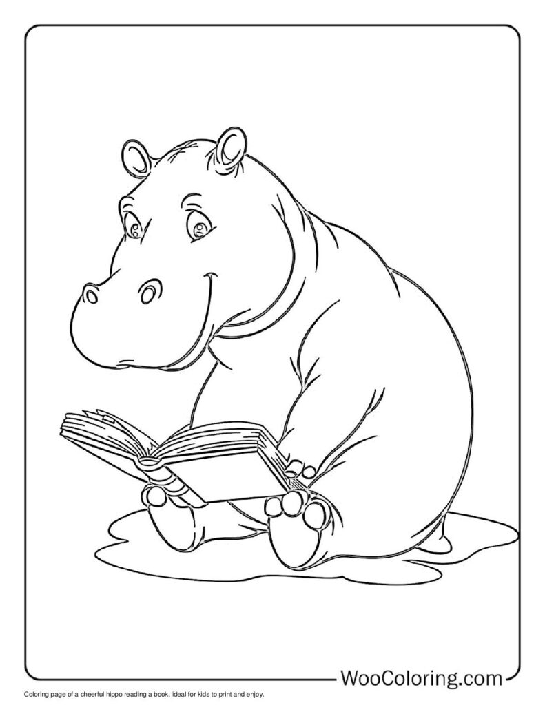 100  Hippo coloring pages  Free PDF To Print  - 48