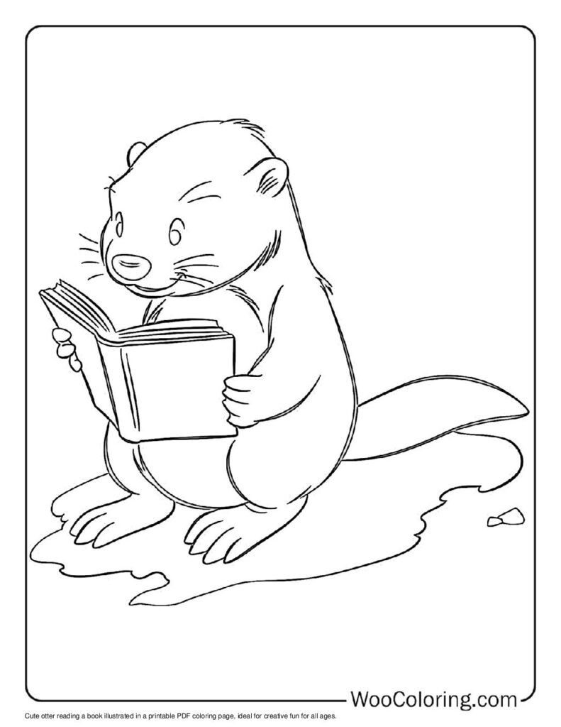 100  Otter coloring pages  Free PDF To Print  - 20