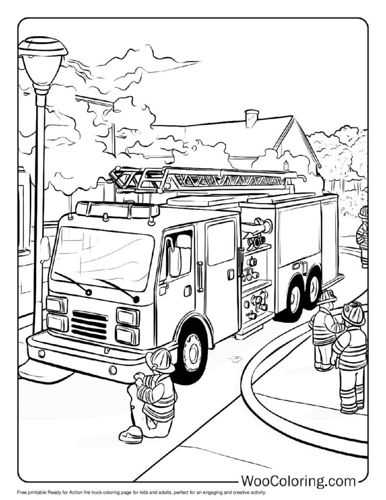 100  Fire Truck coloring pages  Free PDF To Print  - 70