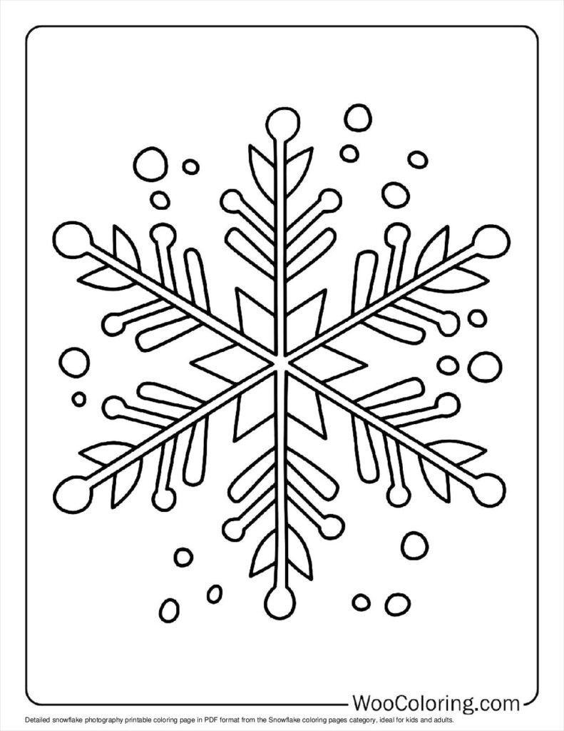 100  Snowflake coloring pages  Free PDF To Print  - 39