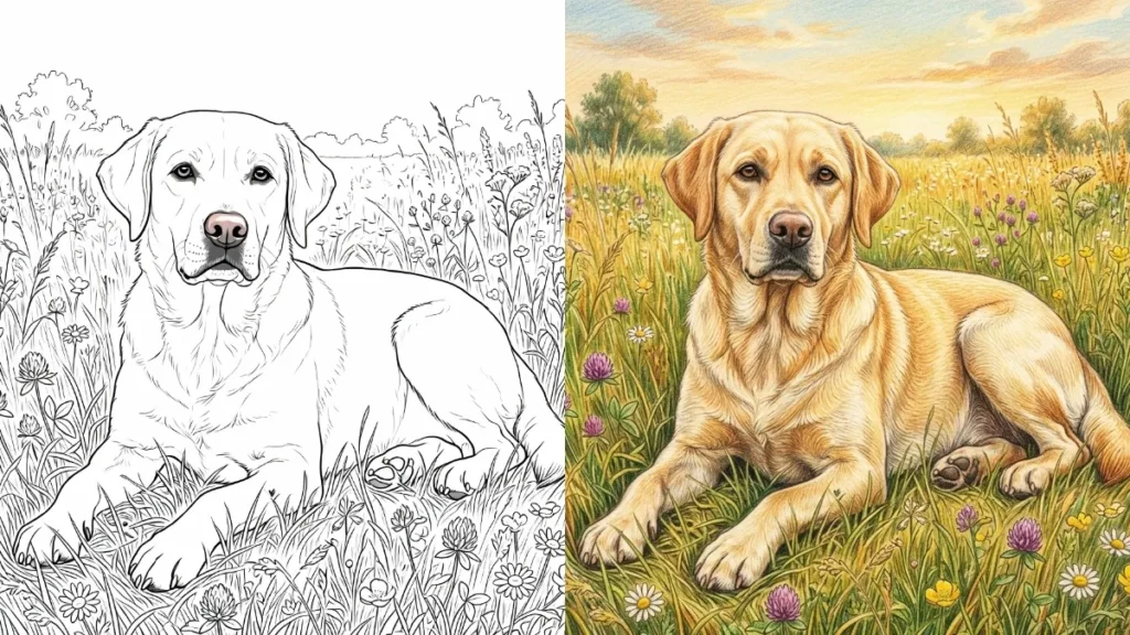 Realistic Dog Coloring Pages