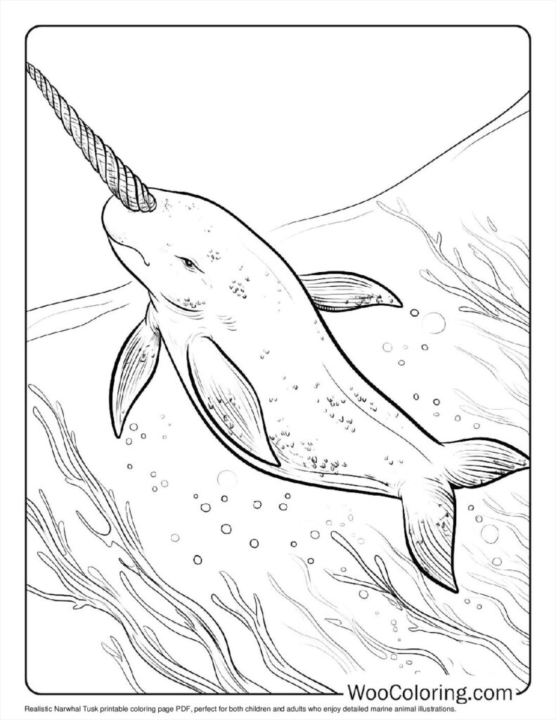 100  Narwhal coloring pages  Free PDF To Print  - 67