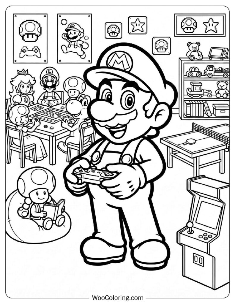 Rec Room Interior with Games and Relaxed Social Atmosphere