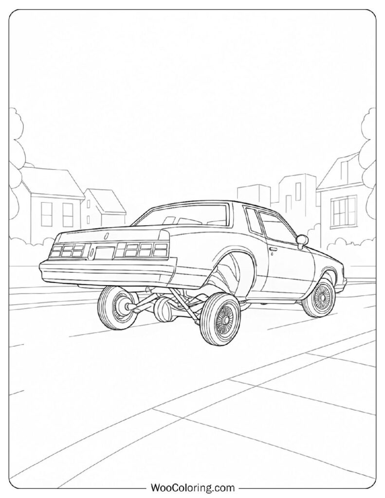 Redcat Lowrider Coloring Page