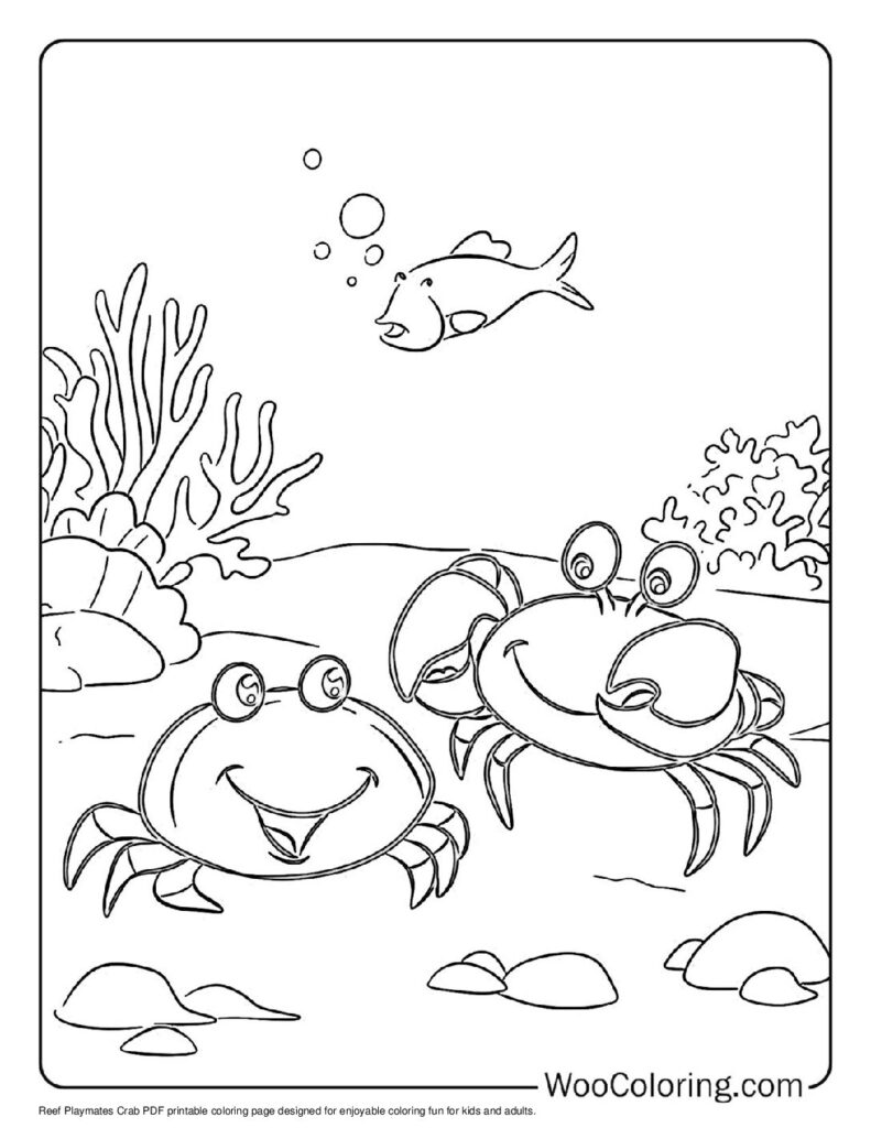 100  Crab coloring pages  Free PDF To Print  - 88
