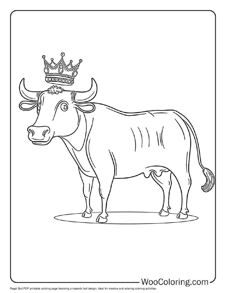 100  Bull coloring pages  Free PDF To Print  - 79