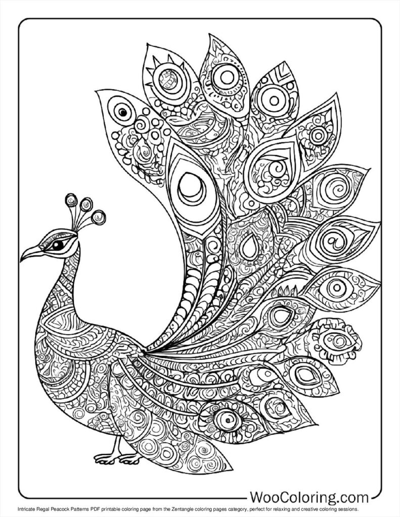 100  Zentangle coloring pages  Free PDF To Print  - 59
