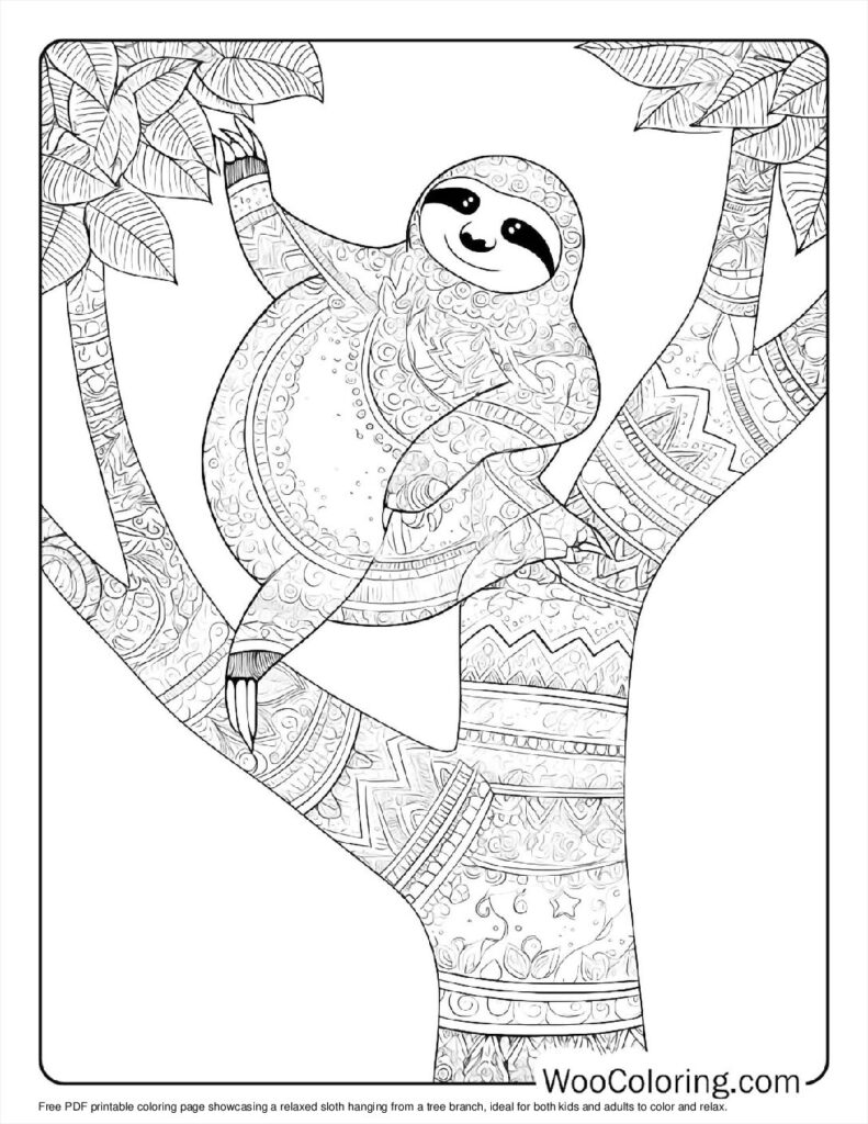 Relaxed Sloth Scene