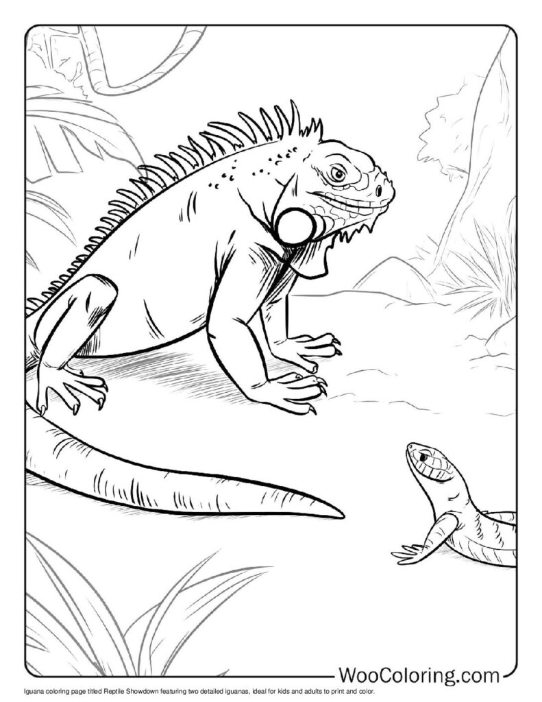 100 Iguana coloring pages Free PDF To Print - 30