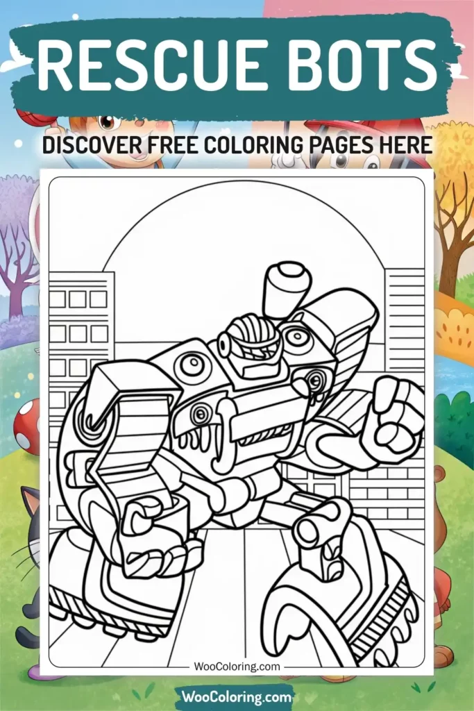 Rescue Bots coloring pages designs from TV Show
