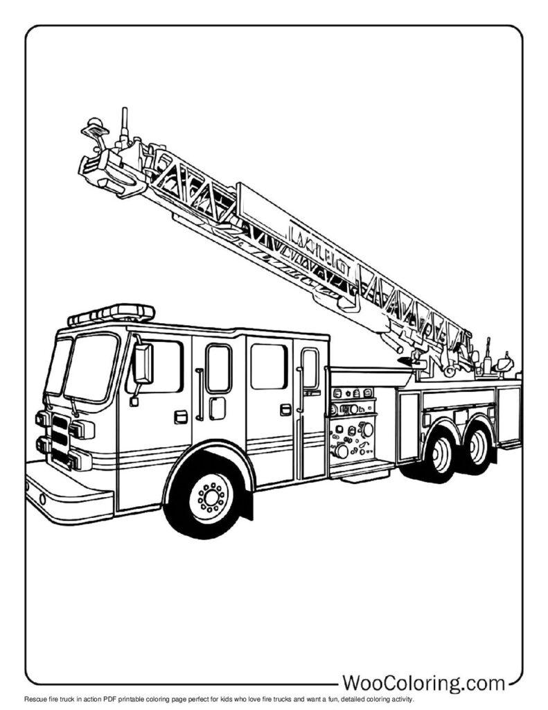 100  Fire Truck coloring pages  Free PDF To Print  - 52