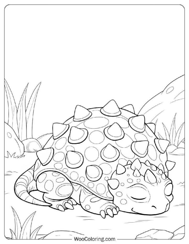 Resting Baby Ankylosaurus