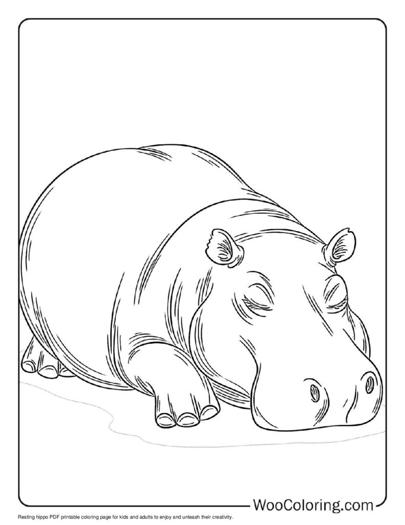 100  Hippo coloring pages  Free PDF To Print  - 57