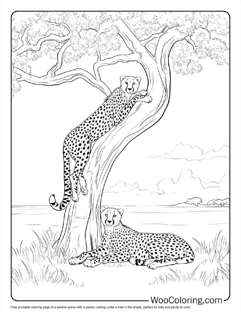 100  Cheetah coloring pages  Free PDF To Print  - 26