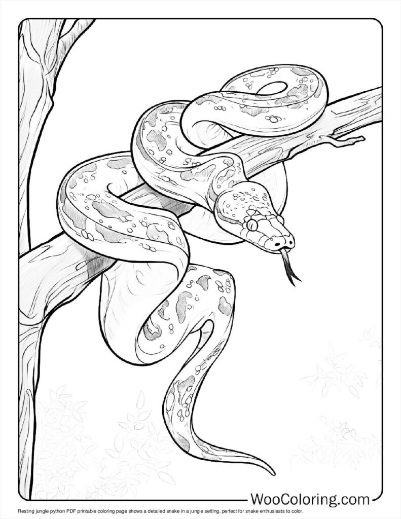 100+ Snake coloring pages (Free PDF To Print) | Woo Coloring