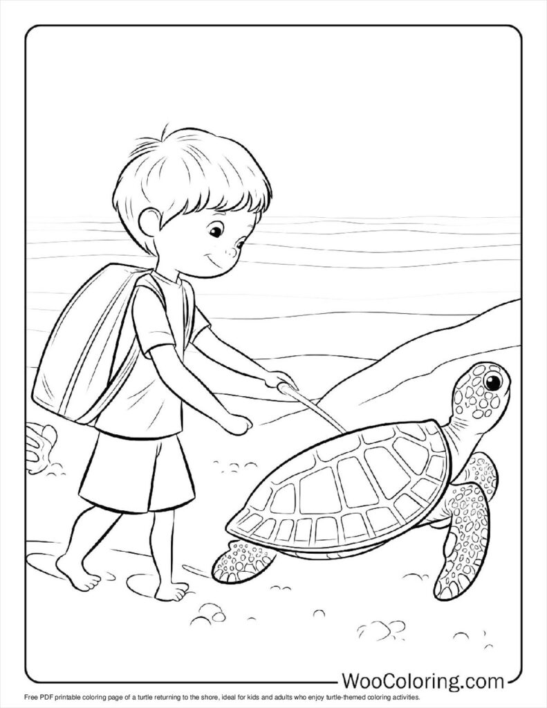 100  Turtle coloring pages  Free PDF To Print  - 15