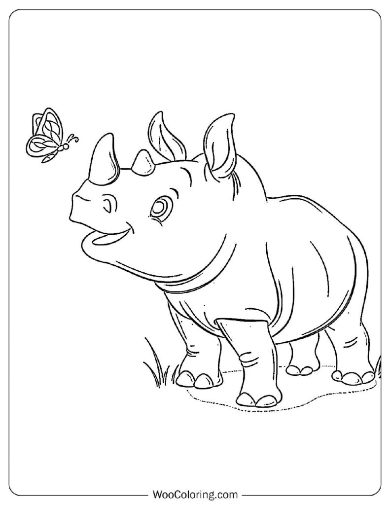 100  Rhino coloring pages  Free PDF To Print  - 13