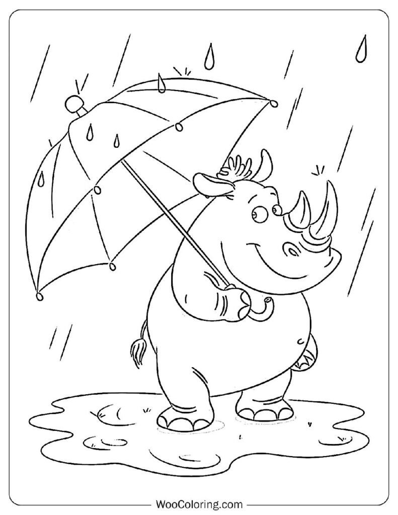 100  Rhino coloring pages  Free PDF To Print  - 7