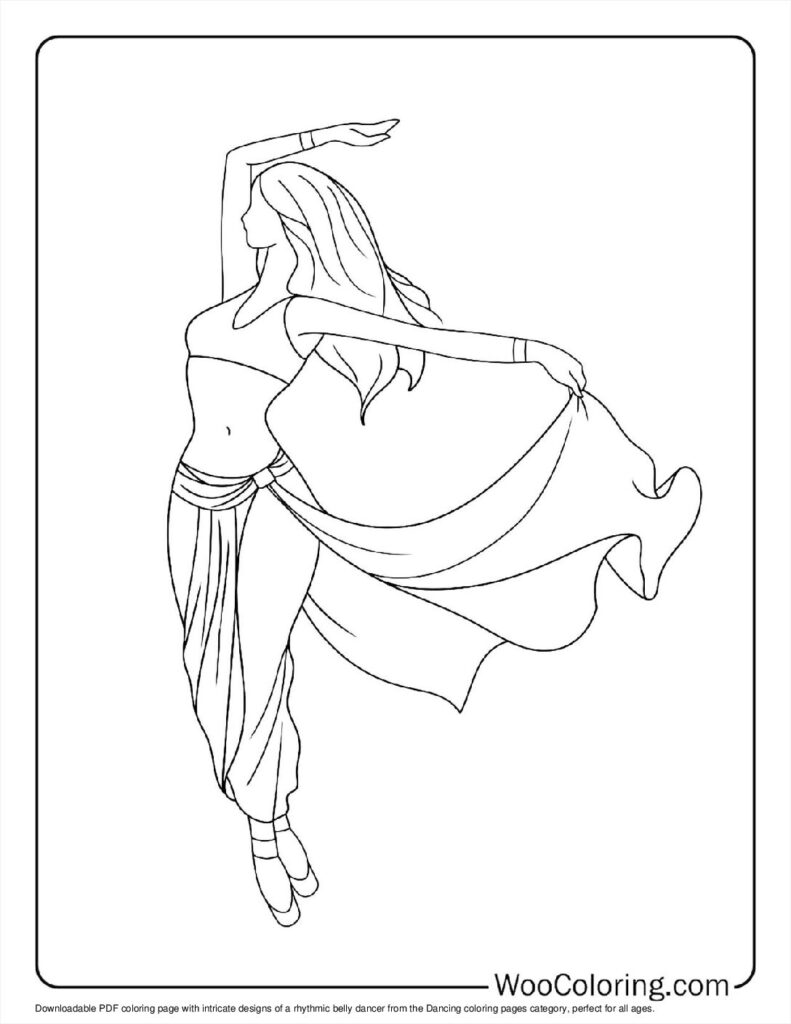 100  Dancing coloring pages  Free PDF To Print  - 71