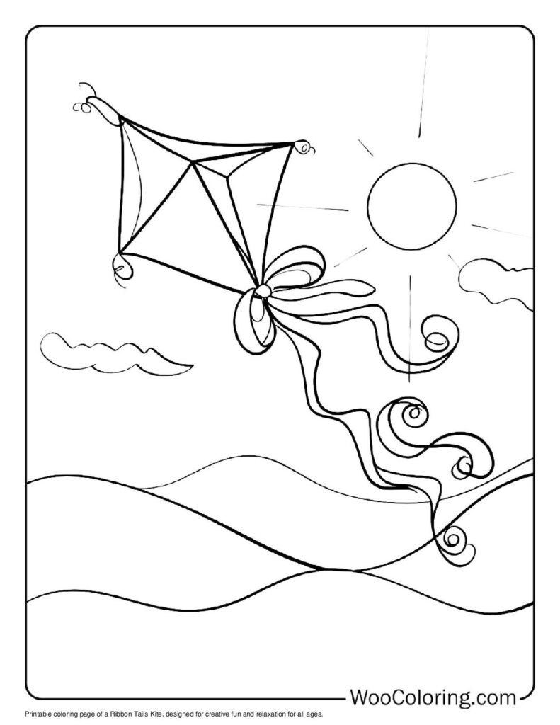 100  Kite coloring pages  Free PDF To Print  - 54