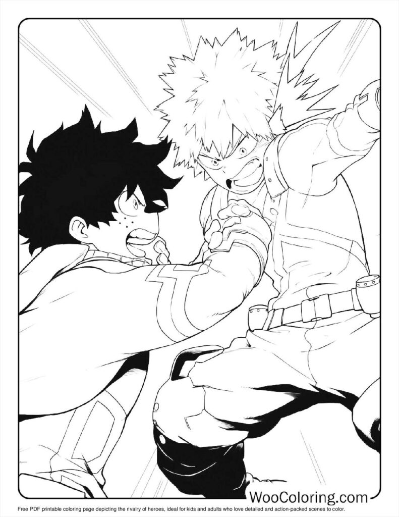 100  My Hero Academia coloring pages  Free PDF To Print  - 55