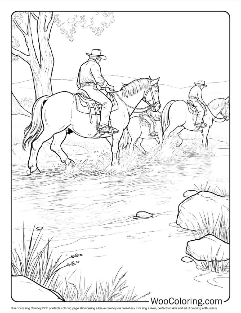 100  Cowboy coloring pages  Free PDF To Print  - 79