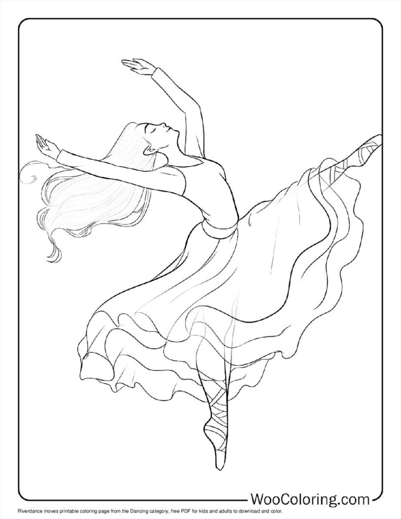 100  Dancing coloring pages  Free PDF To Print  - 76