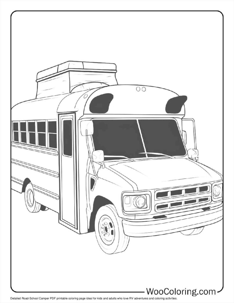 100  Camper   RV coloring pages  Free PDF To Print  - 23