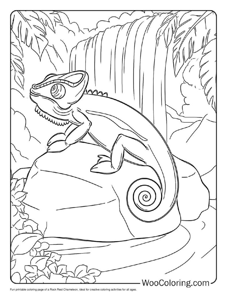 100  Chameleon coloring pages  Free PDF To Print  - 23