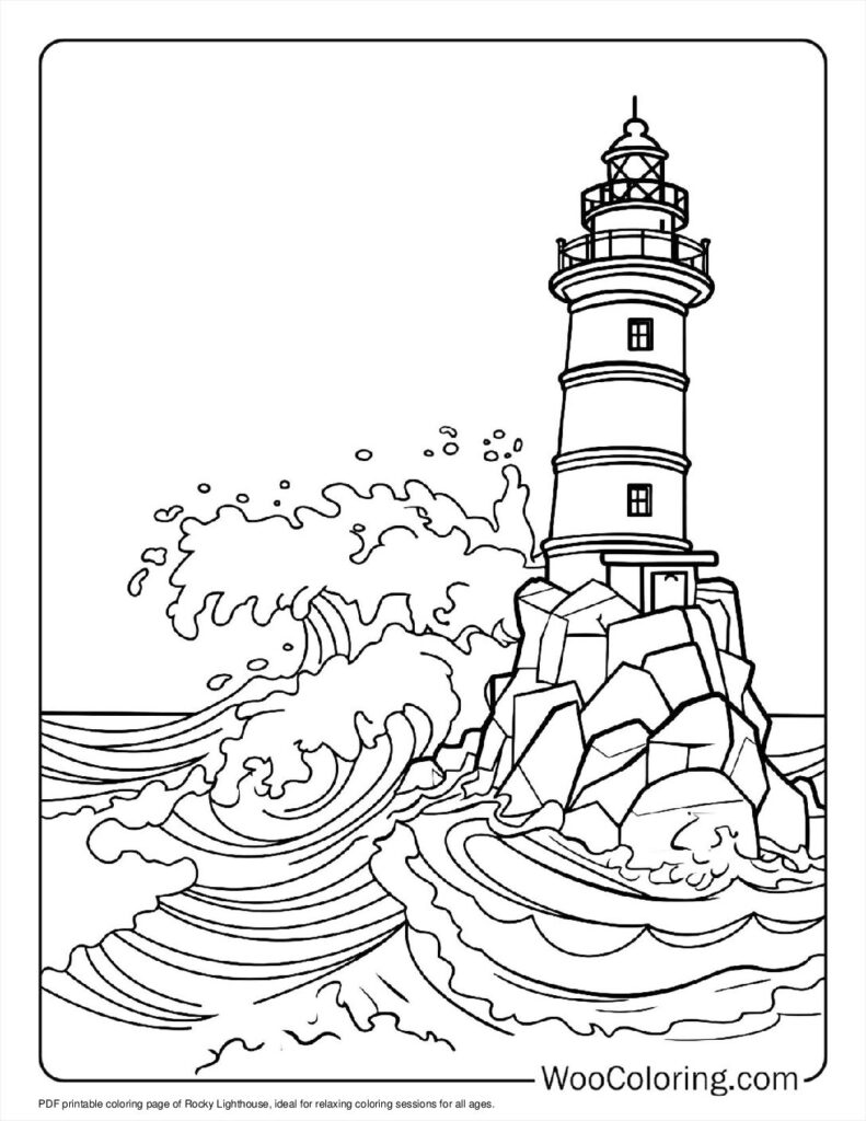 100 Lighthouse coloring pages Free PDF To Print - 1