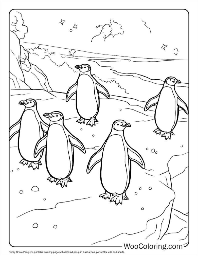 100  Penguin coloring pages  Free PDF To Print  - 89