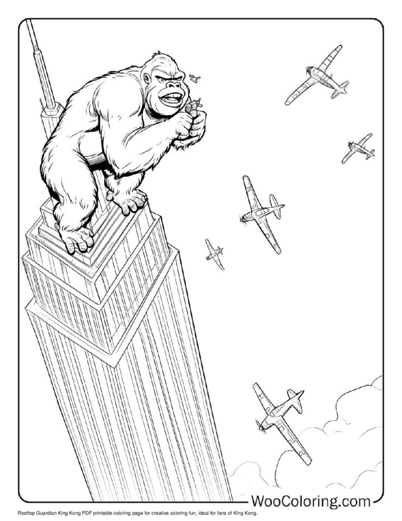 100  King Kong coloring pages  Free PDF To Print  - 83