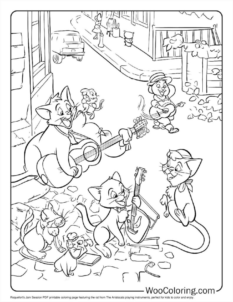 Roquefort's Jam Session Coloring Page