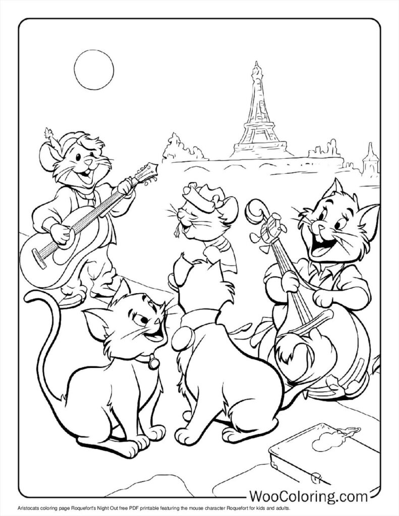 Roquefort's Night Out Coloring Sheet