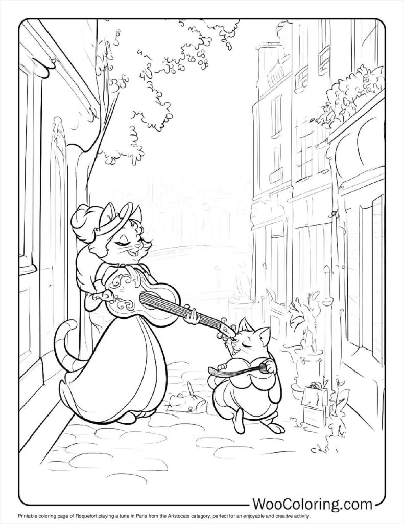 Roquefort's Paris Tune Coloring Page