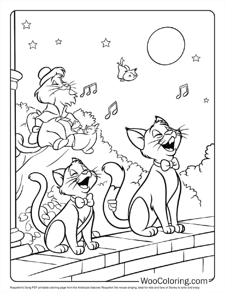 Roquefort's Song Coloring Page For Kids