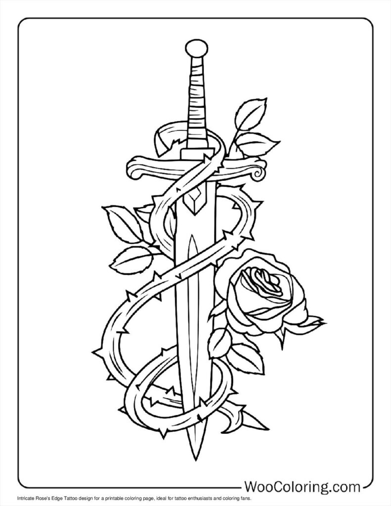 100  Tattoo coloring pages  Free PDF To Print  - 21
