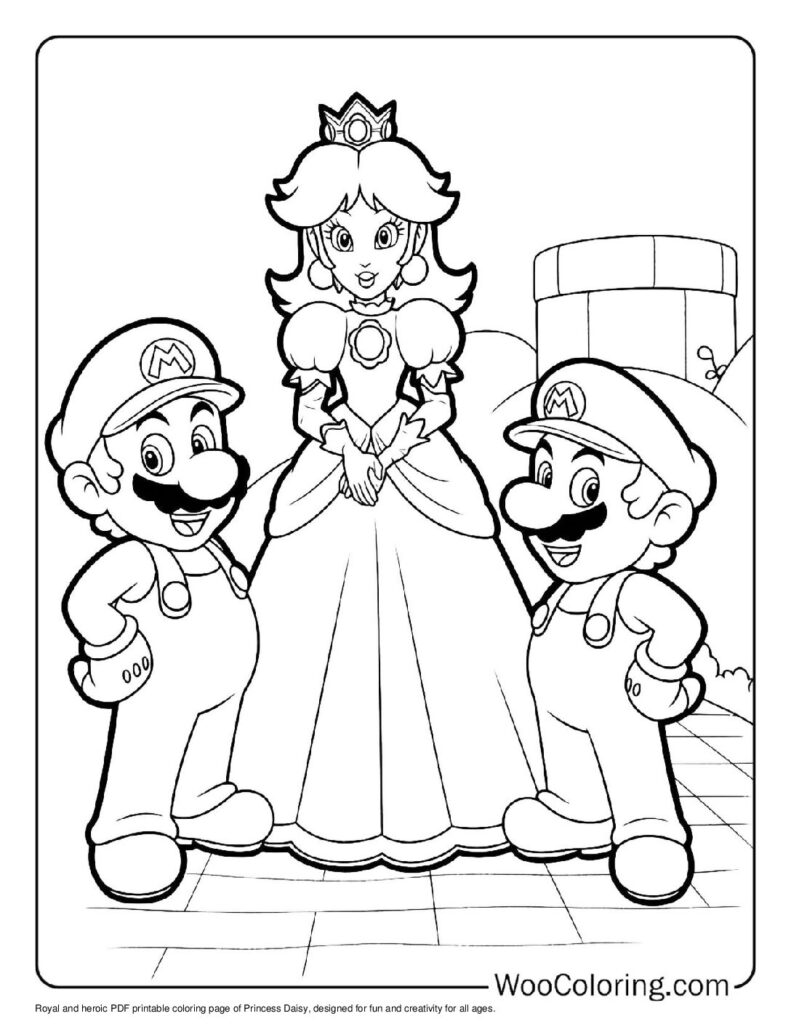 100  Princess Daisy coloring pages  Free PDF To Print  - 87