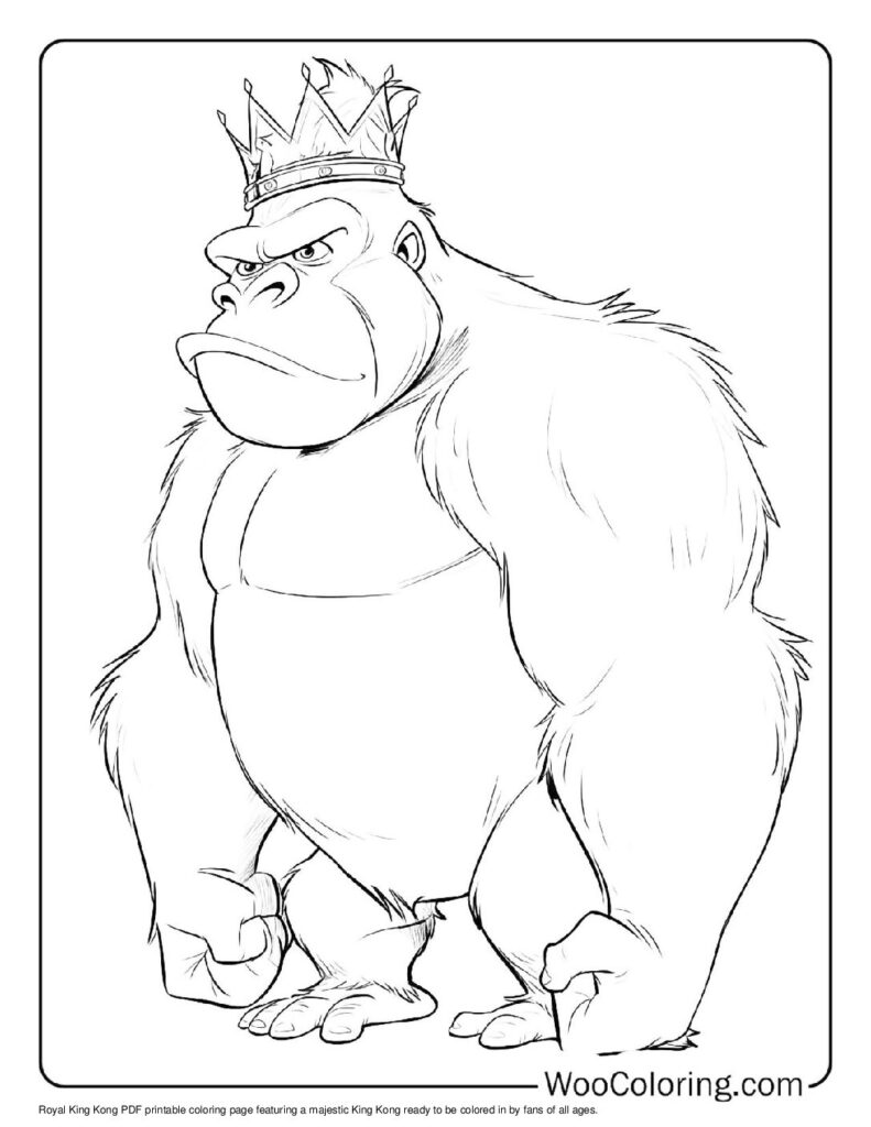 100  King Kong coloring pages  Free PDF To Print  - 9