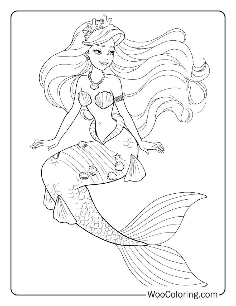 100  Mermaid coloring pages  Free PDF To Print  - 40