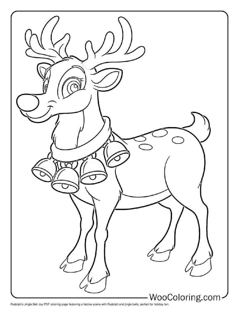 100  Rudolph coloring pages  Free PDF To Print  - 96