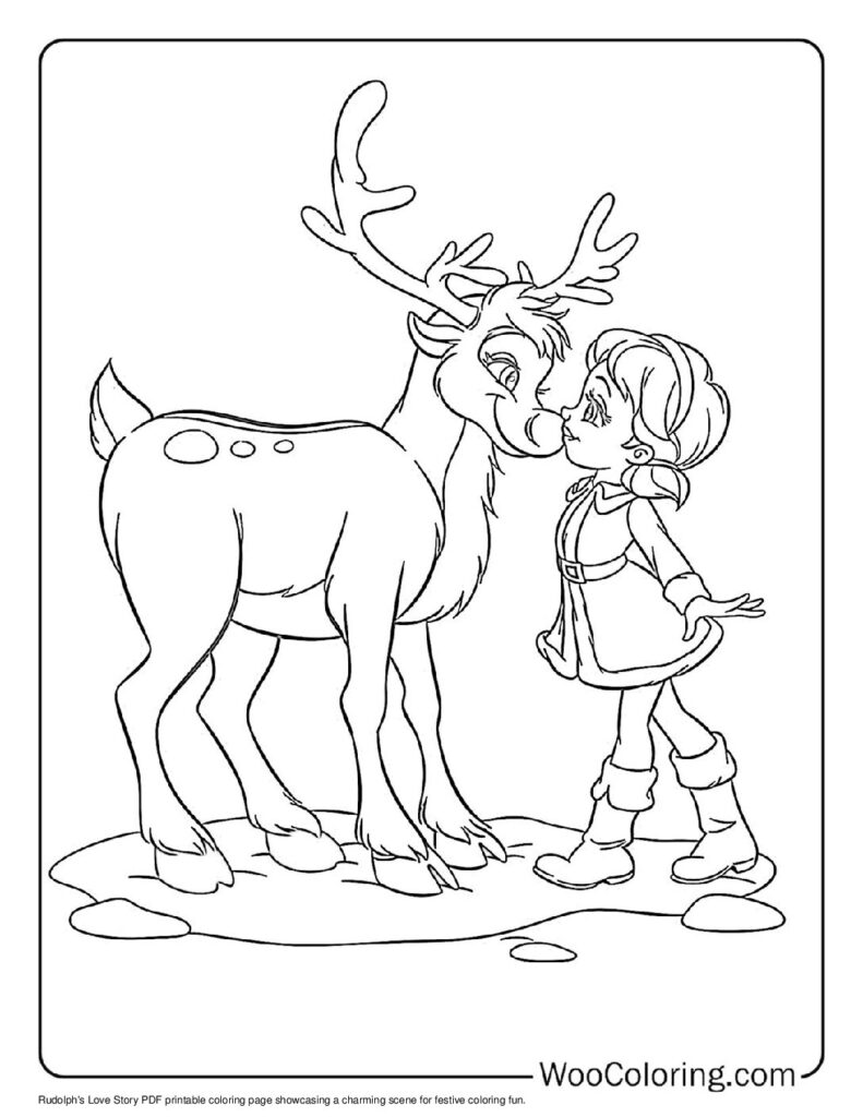 100  Rudolph coloring pages  Free PDF To Print  - 42